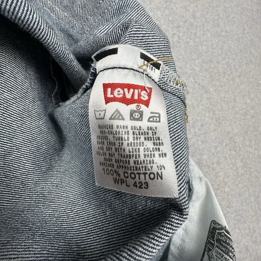Levis Original 501 Jeans Mens‎ 40x29 Button Fly Blue Denim Straight Leg Y2K 2009